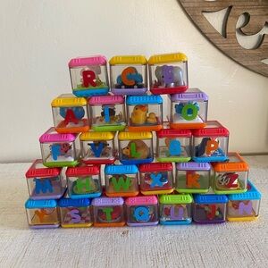 Fisher Price Peek-a-Boo Alphabet Letter Blocks